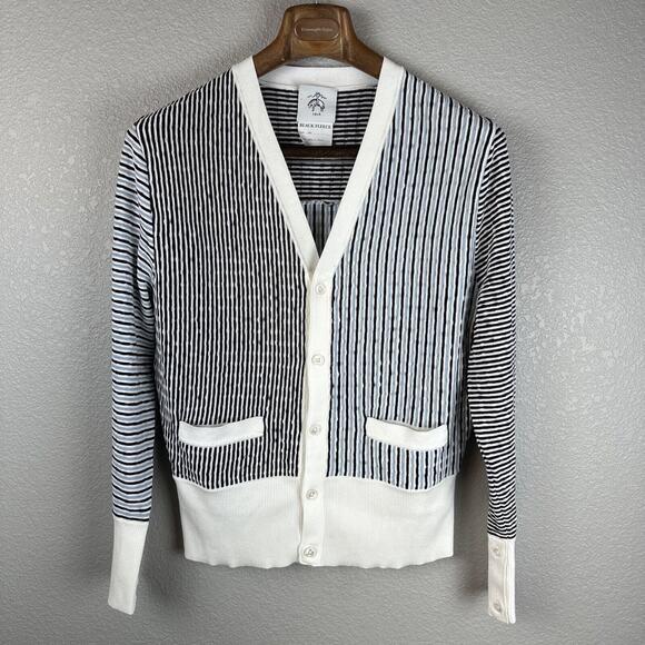Brooks Brothers Black Fleece Mens Button Cardigan Sweater Size BB2 M Cotton
